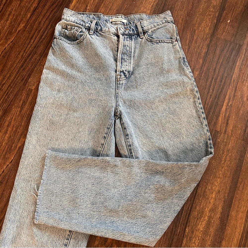 Pacific Sunwear Women’s Lightwash High Rise Button Fly Jeans Size 28 4/5